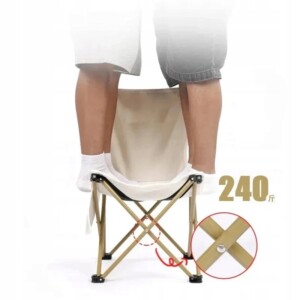 Krzesło ogrodowe kempingowe wędkarskie turystyczne plażowe składane torba - miniatura 7