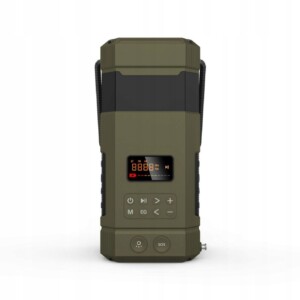 Latarnia kempingowa z radiem powerbank głośnik bt solar sos 6w1 korbka - miniatura 3