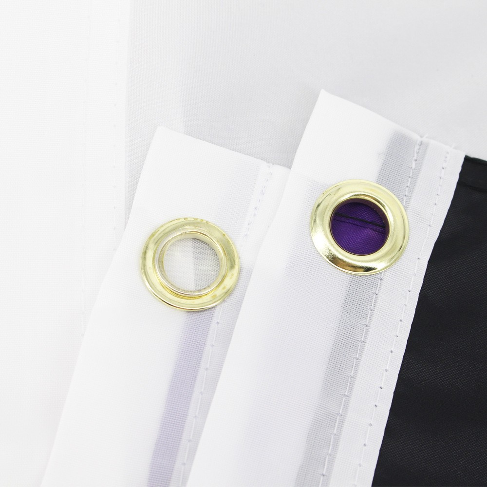 Flaga tęczowa lgbt duża 90x150cm aseksualność f10 - obrazek 8