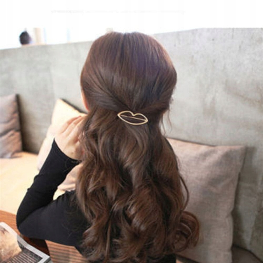 Spinka do włosow metalowa srebrna stal piękna z01 - obrazek 7