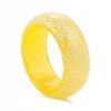 Pierścień obrączka sygnet świecący w ciemności unisex żółto-złoty fluo r.9 - miniatura 1