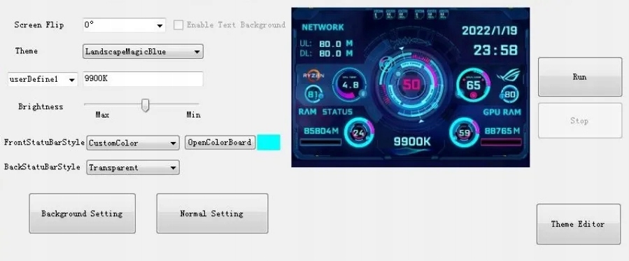 Dodatkowy ekran monitor procesora temperatury parametrów ips 3.5" app usb-c - obrazek 9
