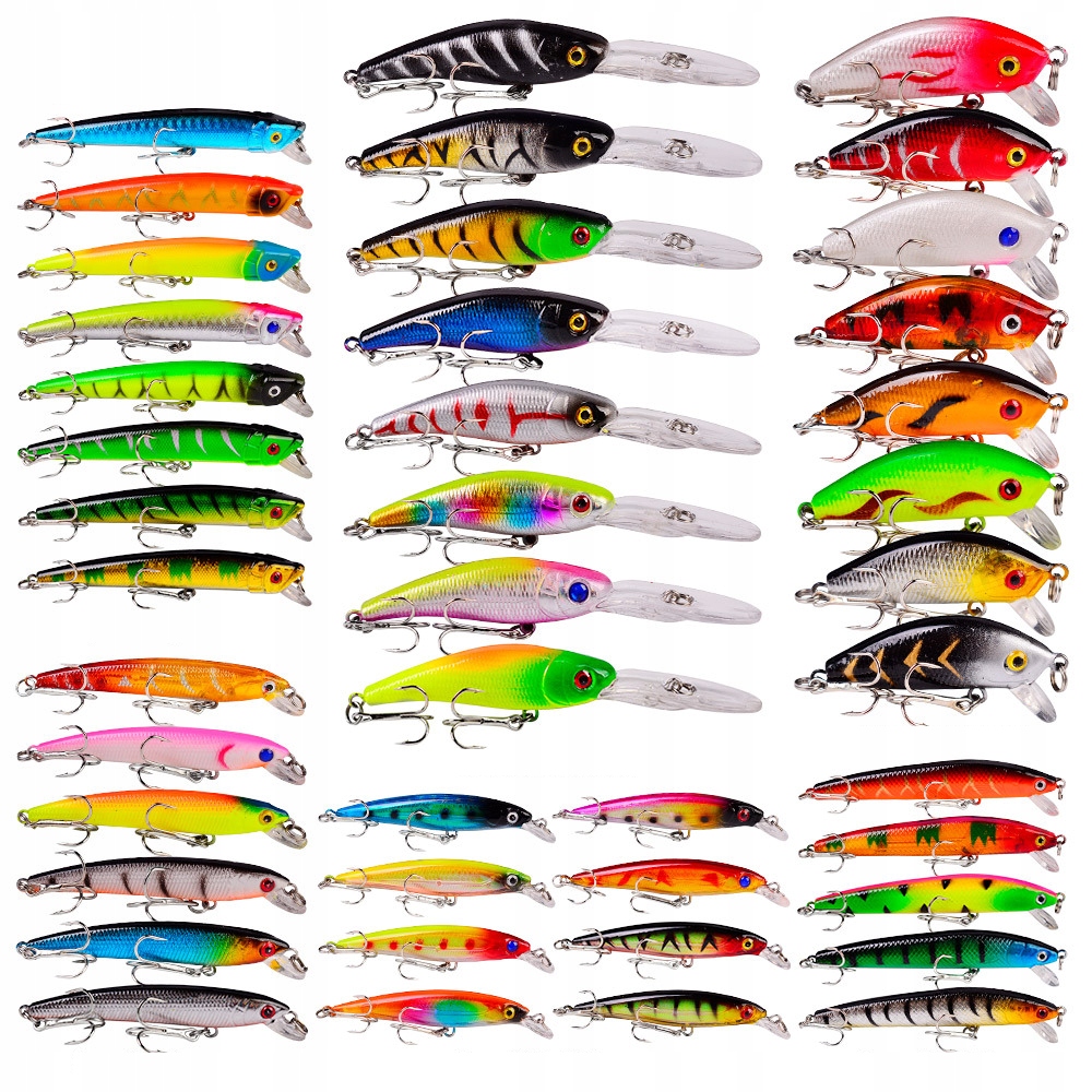 Zestaw woblerów na szczupaka sandacz okoń przynęty 43szt 4-8g 4.5-10cm
