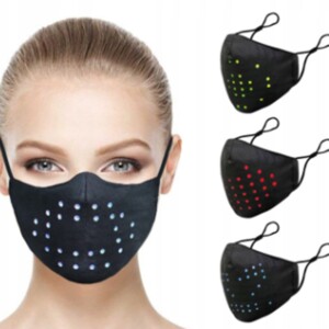 Maska led rozpoznawanie głosu usb pm2.5 n95 ffp2