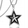 Naszyjnik srebrny stal łańcuszek gwiazda 333 - miniatura 1