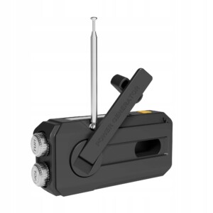 Radio awaryjne z korbką latarką dynamo usb solarne alarm sos turystyczne - miniatura 4