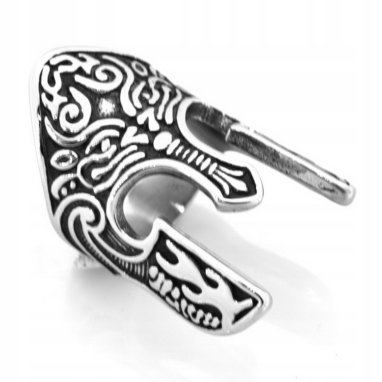 Pierścień sygnet obrączka grecki sparta hełm 245 - obrazek 2