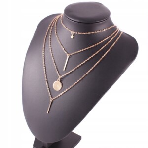 Naszyjnik choker celebrytka długa boho złoty 32 - miniatura 4