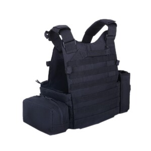 Kamizelka wojskowa taktyczna wojskowa torby 600d molle ładownice uni czarna - miniatura 3