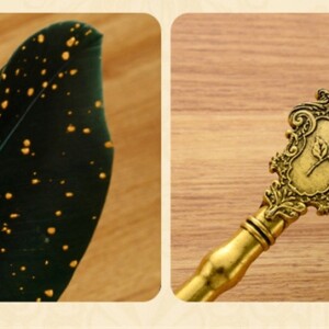 Zestaw do kaligrafii wosk do pieczęci pióro tusz - miniatura 13