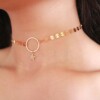 Naszyjnik choker celebrytka długa boho złoty 33 - miniatura 11