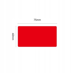 Niimbot etykiety naklejki 75*40mm czerwone 690szt do drukarki k3/w - miniatura 2