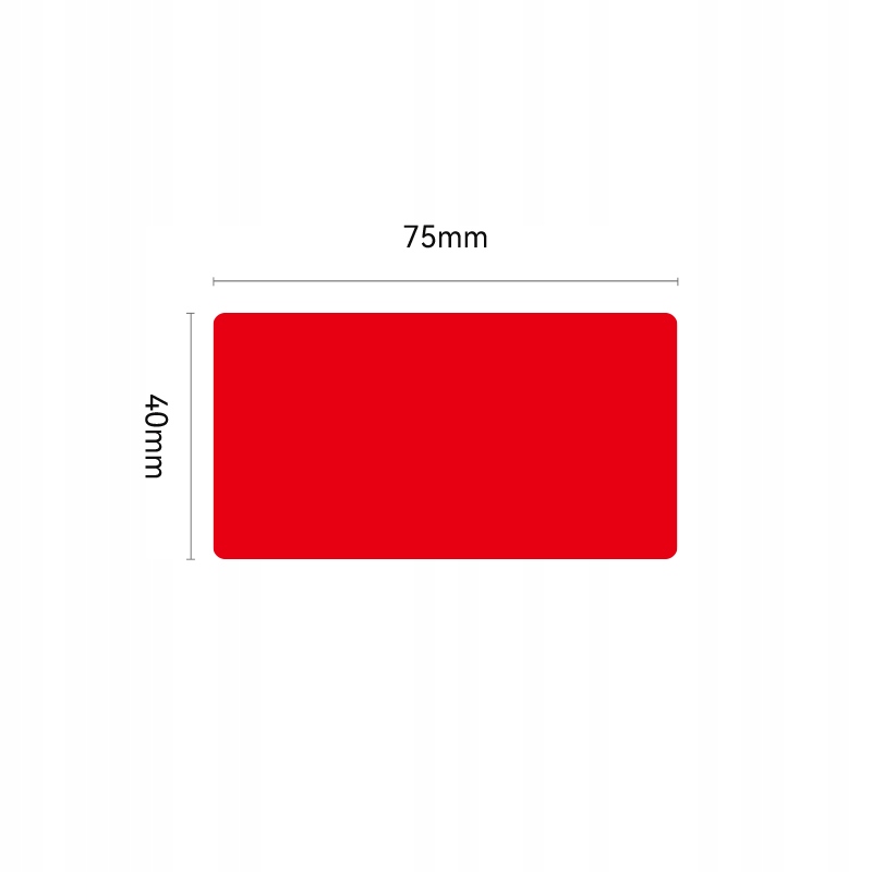 Niimbot etykiety naklejki 75*40mm czerwone 690szt do drukarki k3/w - obrazek 2
