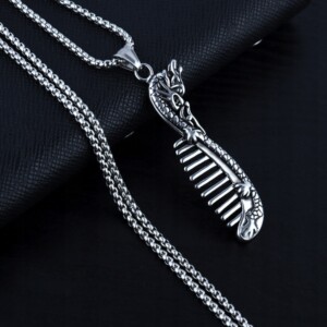 Naszyjnik srebrny łańcuszek smok drapieżnik 346 - miniatura 4