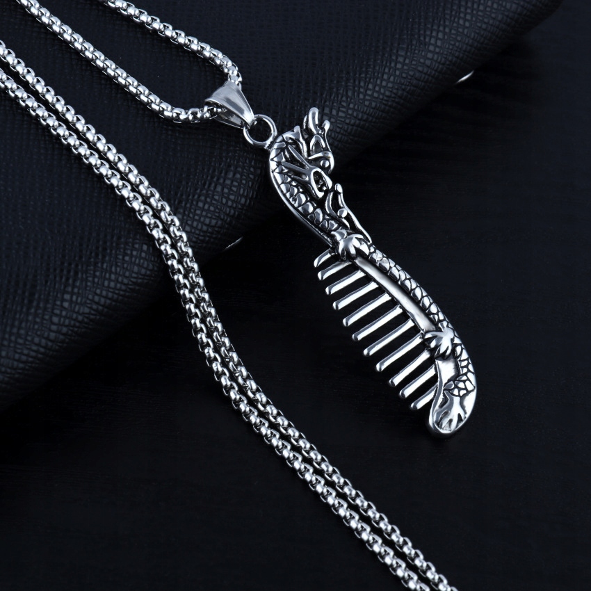 Naszyjnik srebrny łańcuszek smok drapieżnik 346 - obrazek 4