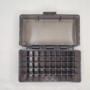 Pudełko skrzynka na amunicję 9mm czarne bezpieczne pistolet 50 miejsc - miniatura 3