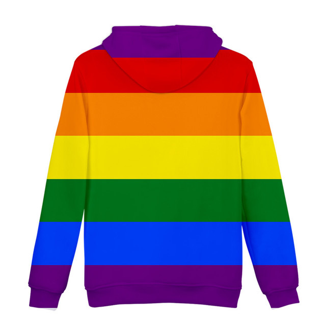 Bluza tęczowa lgbt tęcza z kapturem poliestrowa xl - obrazek 6