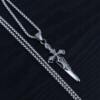 Naszyjnik srebrny łańcuszek krzyż miecz 318 - miniatura 8