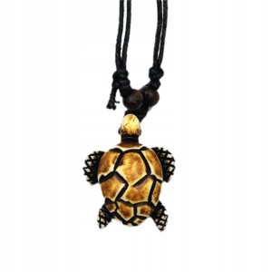 Naszyjnik żółw morski zawieszka kite windsurfing rzemyk żółwik casual g