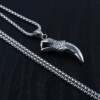 Naszyjnik srebrny łańcuszek pazur drapieżnik 345 - miniatura 9