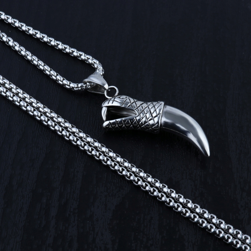 Naszyjnik srebrny łańcuszek pazur drapieżnik 345 - obrazek 9