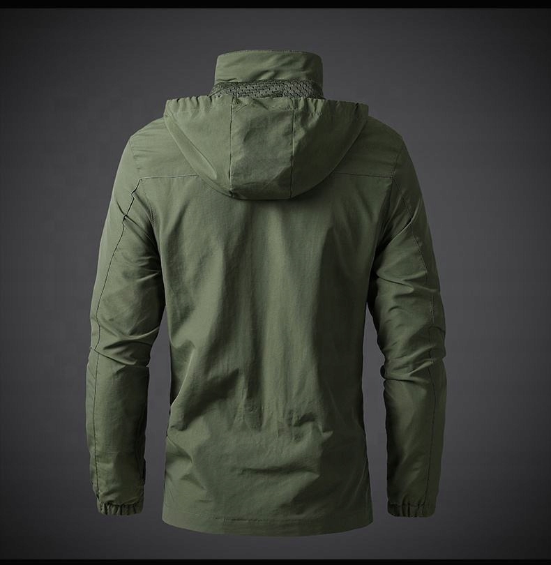 Kurtka męska przeciwdesczowa softshell khaki wodoodporna wiatrówka roz. 3xl - zdjęcie 3