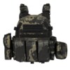 Kamizelka wojskowa taktyczna wojskowa torby 600d molle ładownice black camo - miniatura 1