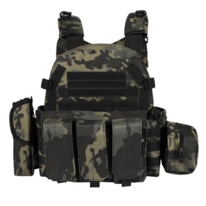 Kamizelka wojskowa taktyczna wojskowa torby 600d molle ładownice black camo