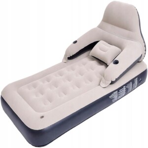 Materac z oparciem kanapa ponton dmuchany kempingowy łóżko pompowane 191 cm