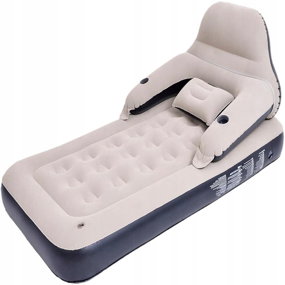 Materac z oparciem kanapa ponton dmuchany kempingowy łóżko pompowane 191 cm