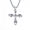 Naszyjnik srebrny łańcuszek stal krzyżyk 344 - miniatura 2