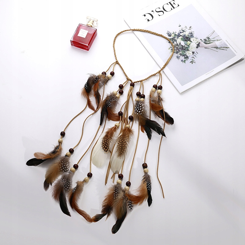 Pióropusz indiański opaska do włosów piórka a6 - obrazek 6