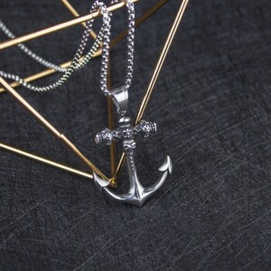 Naszyjnik srebrny rybak marynarz kotwica 313 - miniatura 10