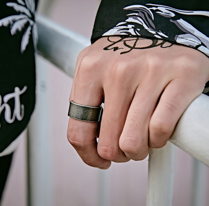 Pierścień stalowy srebrny wikingów 316l amulet 145 - obrazek 6