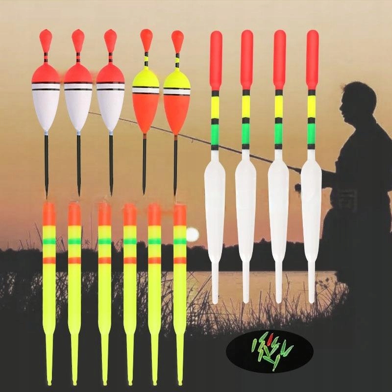 Zestaw spławików wędkarskich 15 sztuk na jeziora rzeki stawy uniwersalne - obrazek 8