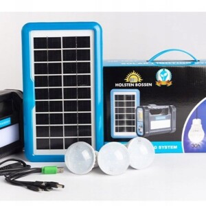 Ładowarka solarna powerbank panel solar kempingowy zestaw żarówki xl - miniatura 7