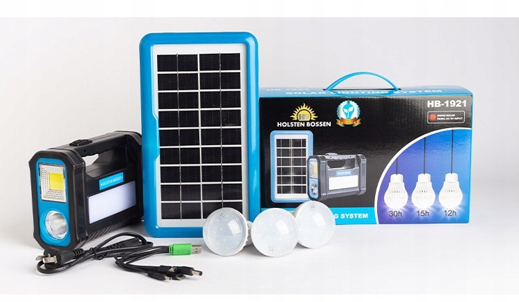 Ładowarka solarna powerbank panel solar kempingowy zestaw żarówki xl - obrazek 7