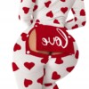 Piżama damska prezent na walentynki dla dziewczyny z klapką serduszka m - miniatura 3