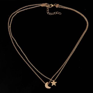 Naszyjnik choker celebrytka długi boho złoty 22 - miniatura 6