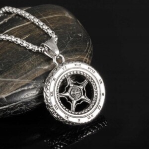 Naszyjnik srebrny łańcuszek kwiat gwiazda 326 - miniatura 4