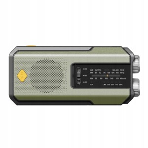 Radio awaryjne z korbką latarką dynamo usb solarne alarm sos turystyczne - miniatura 3