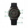 Zegarek magnetyczny kwarcowy bez wskazówek czarny męski damski - miniatura 5