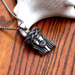 Naszyjnik srebrny stal łańcuszek słowiański 332 - miniatura 12