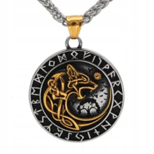 Naszyjnik wikingów aegishjalmur amulet wikinga 504 - miniatura 1