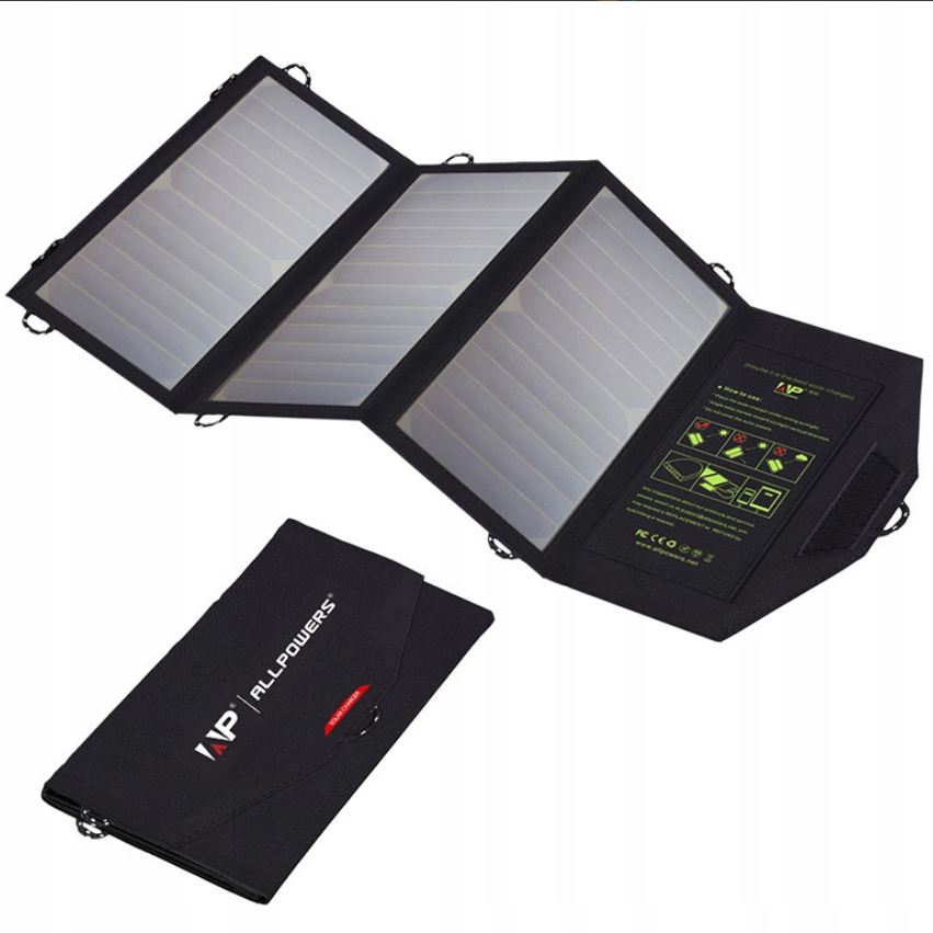 Ładowarka solarna allpowers 21w panele słoneczne najlepsze biwak kemping - obrazek 4