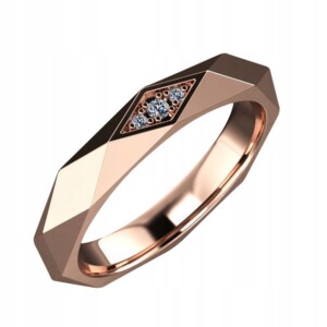 Złota obrączka pierścionek ślubna stal 316l r.17 - miniatura 1