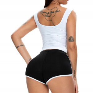 Szorty damskie sportowe wygodne spodenki czarne xl - miniatura 8