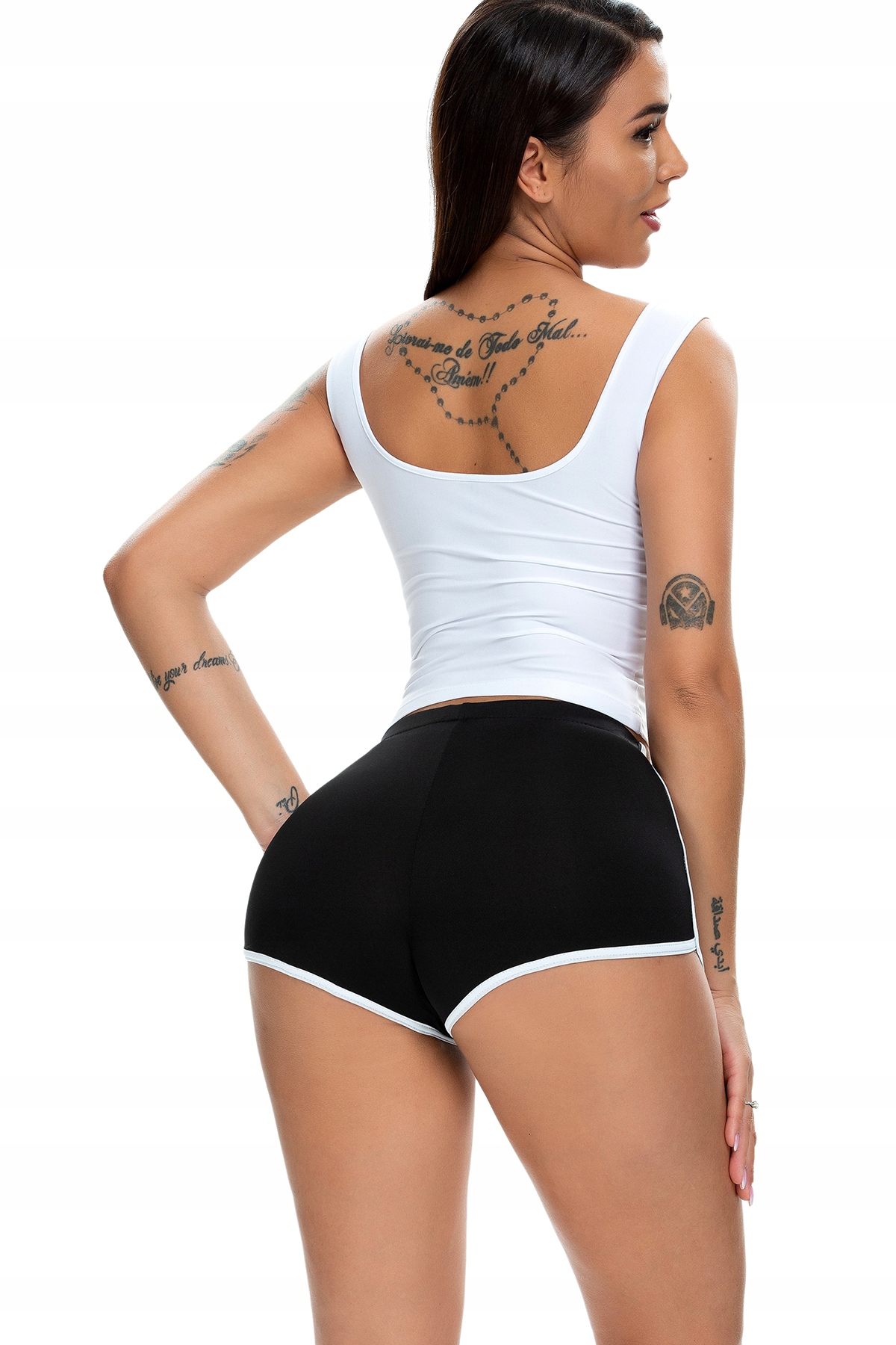 Szorty damskie sportowe wygodne spodenki czarne xl - obrazek 8