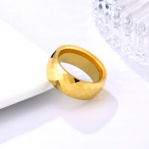 Obrączka pierścionek wolfram biżuteria wolfring złoty eu19 us9 - miniatura 4