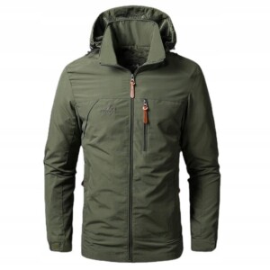 Kurtka męska przeciwdesczowa softshell khaki wodoodporna wiatrówka roz. 3xl